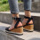 Women's Black Open Toe Espadrille Wedge Sandals Size 7 7