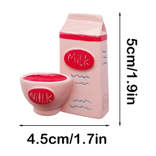 Resin Refrigerator Magnets Set Cake Milk Design 6pcs 1