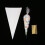 Clear Cone-Shaped Treat Bags Plastic 100 Pcs 8