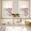 Kitchen Curtains and Valances Set Spring Purple Flower 3 4