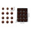 Velvet Flocked Christmas Ornaments Brown 12-Pack 3