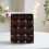 Velvet Flocked Christmas Ornaments Brown 12-Pack 6