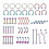 Body Piercing Set Rainbow 50 Pieces 1
