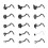 Nose Stud Set Black Plated 20G 15 Pieces 1