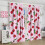 Pink Cherry Fruit Window Curtains Blackout 84x84 Inch 4