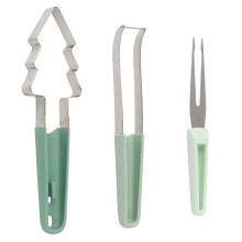 Watermelon Cutter Slicer Fork Stainless Steel 3-in-1