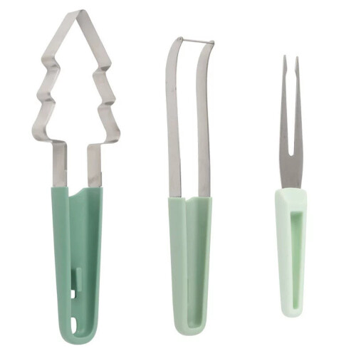 Watermelon Cutter Slicer Fork Stainless Steel 3-in-1