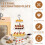 Alzata per cupcake in legno stile rustico a 3 livelli 2