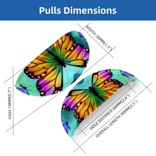 Cup Drawer Pulls Butterfly Shell Shape 6 pcs 1