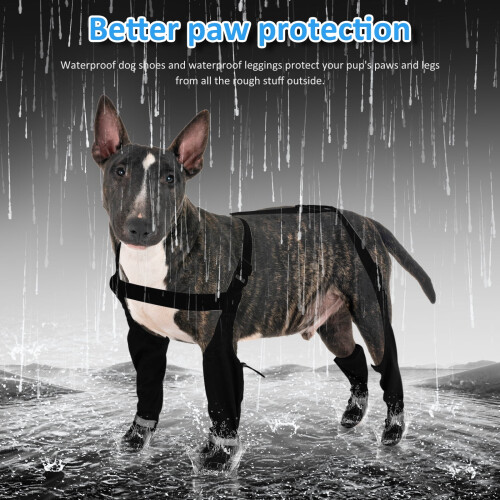 Waterproof Reflective Dog Suspender Boots Nonslip 2