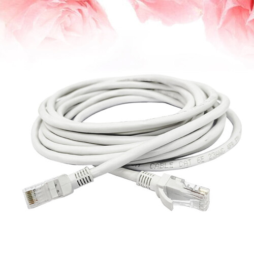 CAT6 Ethernet Cable Copper White 1 Set 2