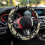 Rose Print Steering Wheel Cover 15 inch 4