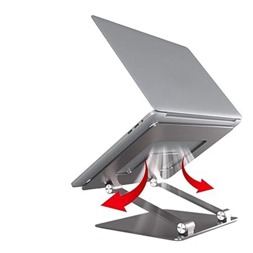Computer Bracket Notebook Bracket Foldable Metal Heightened Heat Dissipation Bracket Conforms to Ergonomics (Silver) 2
