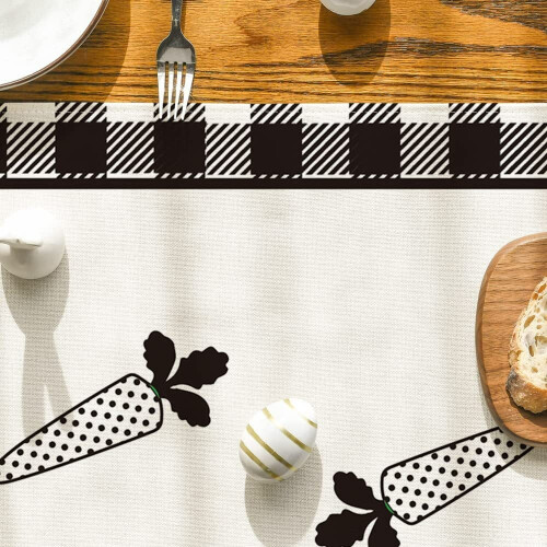 Easter table decor set polyester runner and placemats 2