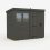 8x4 Pent Composite Shed Tanalised (Single Door, With Windows) 2
