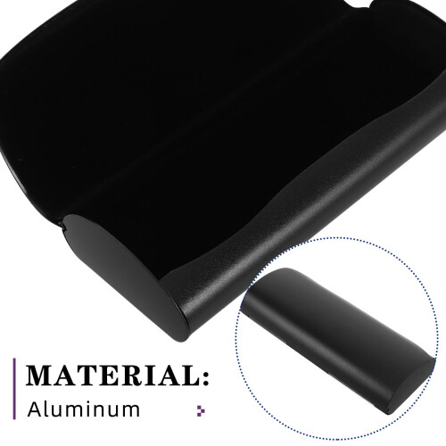 Metal Eyeglass Case Aluminum Hard Black 1 Set 2