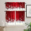 Christmas Kitchen Curtains and Valance Set Red Snowflake 3