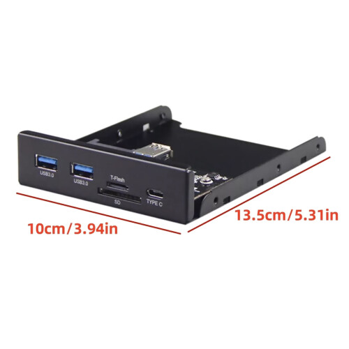 Compact PC Front Panel with USB 3.0 Type-C and Micro SD TF 2
