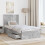 VidaXL vidaXL Bed Frame with Drawer Concrete Grey 90 x 190 cm Engineered Wood 2