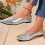 Women's Soft Leather Mary Jane Flats Square Toe Comfortable 5