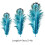 Natural Blue Pheasant Feathers 2-3 inch 200 pcs 2