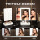 LED Travel Makeup Mirror Rechargeable Trifold 78 LEDs 8