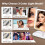 LED Travel Makeup Mirror Rechargeable Trifold 78 LEDs 6