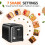 Black Toaster 2-Slice Extra-Wide Slots 7 Shade 900W 3