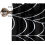 Spider Web Kitchen Curtain Valance Red Black 54x18in Rod 6