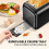 Black Toaster 2-Slice Extra-Wide Slots 7 Shade 900W 7