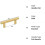 Gold Cabinet Pulls Modern Dresser Handles 10-Pack 5.9x3.78 4