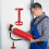 Fire Extinguisher Hanger Red Iron Wall Mounted 1 Pack 2