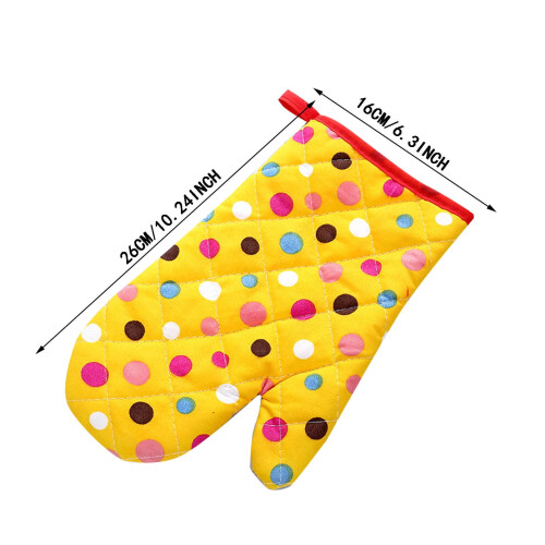 Yellow Oven Mitts Heat-Resistant Microwave-Safe One Size 2