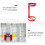 Fire Extinguisher Hanger Red Iron Wall Mounted 1 Pack 7