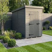 4x8 Pent Composite Shed Tanalised (Single Door, No Windows)