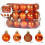 Mini Christmas Tree Ball Ornaments Orange Shatterproof 1