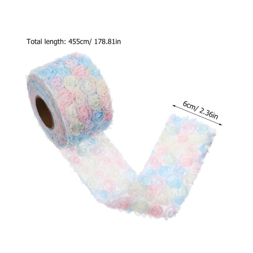Embroidered Yarn Fabric Multi-Color Gradient 1 Roll 1