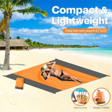 Yellow Outdoor Camping Waterproof and Moisture-Proof Mat, Foldable Lawn Beach Mat, Picnic Mat