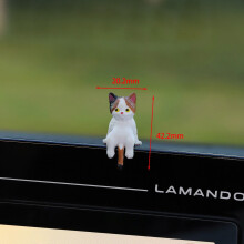 Mini Cat Car Dashboard Decor Figurine for Vehicle and Home