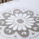 Mantel rectangular de encaje blanco con bordado floral vintage 5