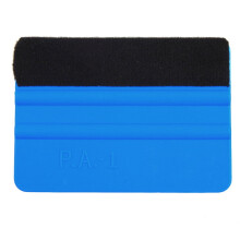 Blue Plastic Felt-Edge Squeegee for Vinyl Wrap Application