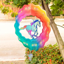 12-Zoll-Kardinal-Windspinner für Draußen, 3D-Pferde-Windspinner für Den Garten, Dekoration zum Aufhängen auf der Terrasse oder im Hof