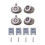 Single Shower Door Wheels Set 23mm 2