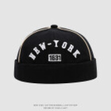 (Black)Chapeau décontracté enfant avec coton respirant et broderie pour fashion street