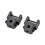 Scroll Saw Blade Clamp Holder Pin 2 Pcs Black Metal 2