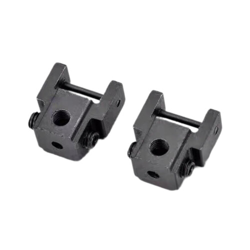 Scroll Saw Blade Clamp Holder Pin 2 Pcs Black Metal 1