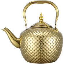 Tea Kettle Gold Stainless Steel 2L with Infuser