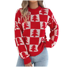 Women's Fuzzy Knitted Christmas Sweater