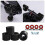 Quad Roller Skate Wheels 78A High Flexibility 4 Pcs Black 4