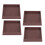 Rubber Caster Cups Non-Slip Stoppers Light Brown 1